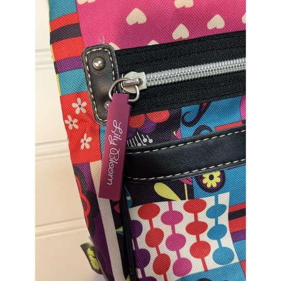 Lily Bloom Crossbody Purse & Change Purse - mulitcolored with black strap - Picture 3 of 16